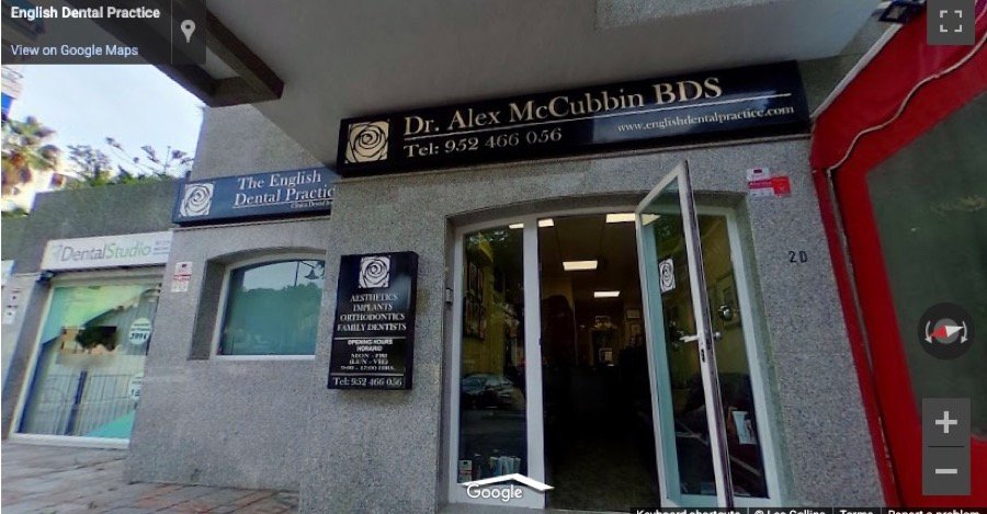 The English Dental Practice shopfront on Avda. Jesús Santos Rein, Fuengirola